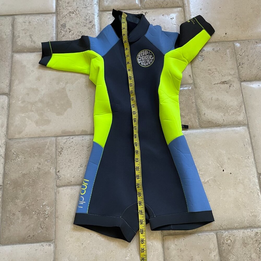 Rip Curl Dawn Patrol 2mm Back Zip Spring Shorty Wetsuit Blue - Picture 7 of 11